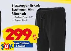 SLAZENGER ERKEK EŞOFMAN ALTI RİBANALI